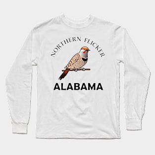 Northern Flicker, Official State Bird of Alabama Long Sleeve T-Shirt